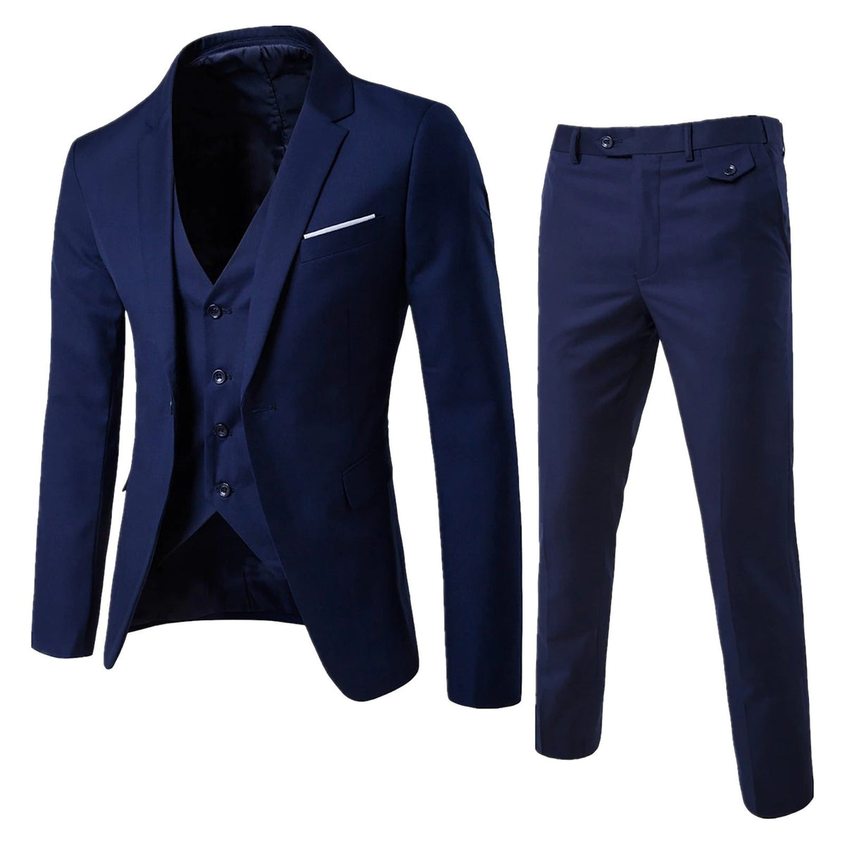 Dreiteiliger Business-Herrenanzug im Slim Fit