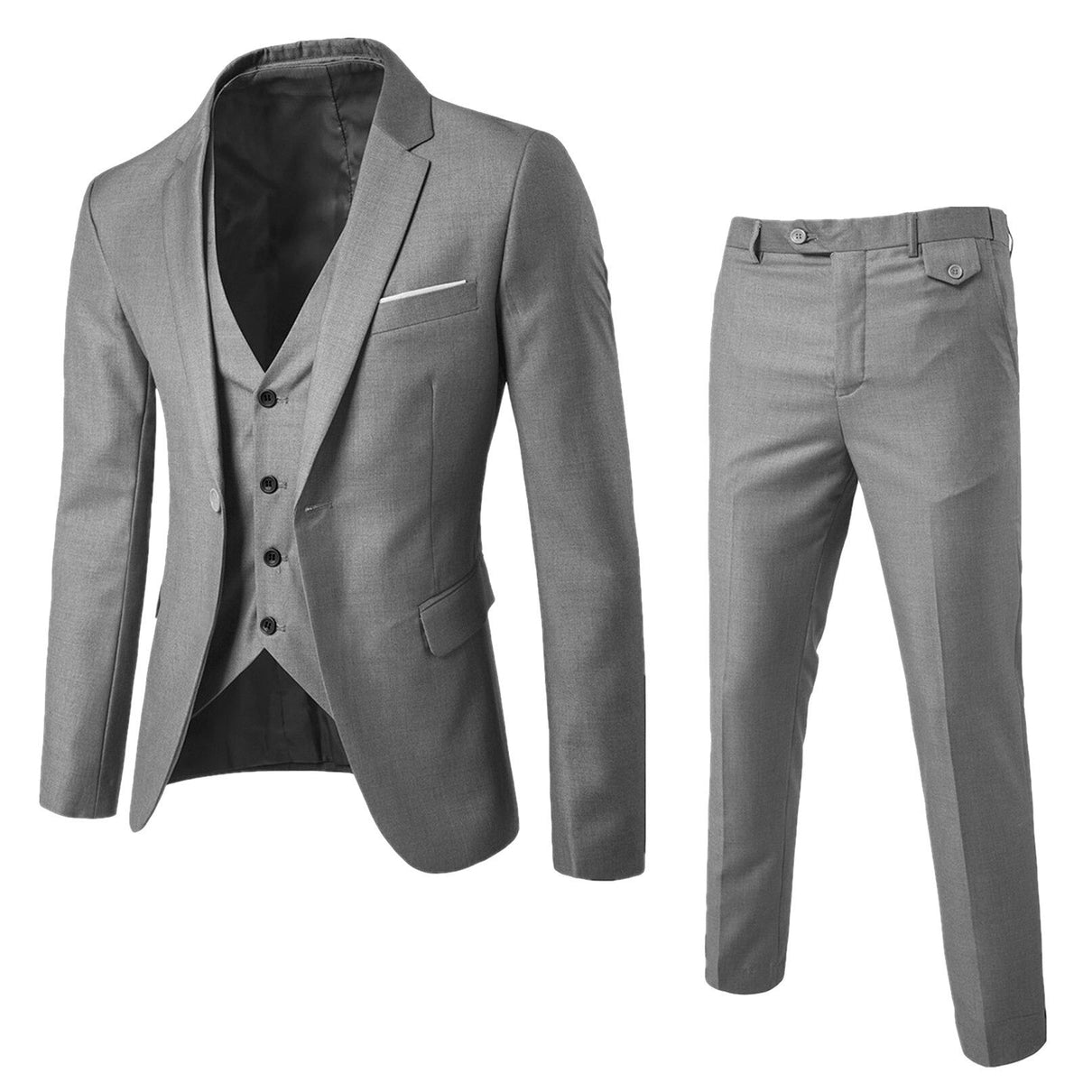 Dreiteiliger Business-Herrenanzug im Slim Fit