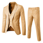 Dreiteiliger Business-Herrenanzug im Slim Fit
