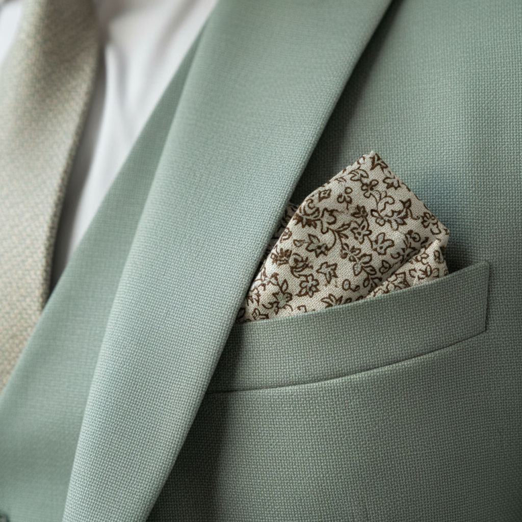 Eleganter dreiteiliger Herrenanzug mit fallendem Revers