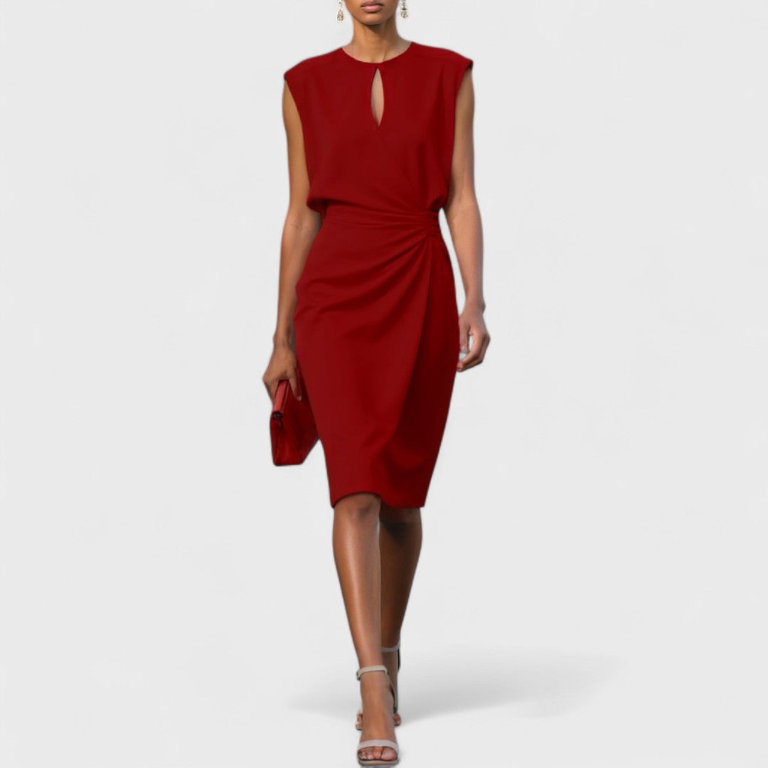 Elegantes Damen Hochzeitskleid für Hochzeitsgäste mit raffinierter Silhouette