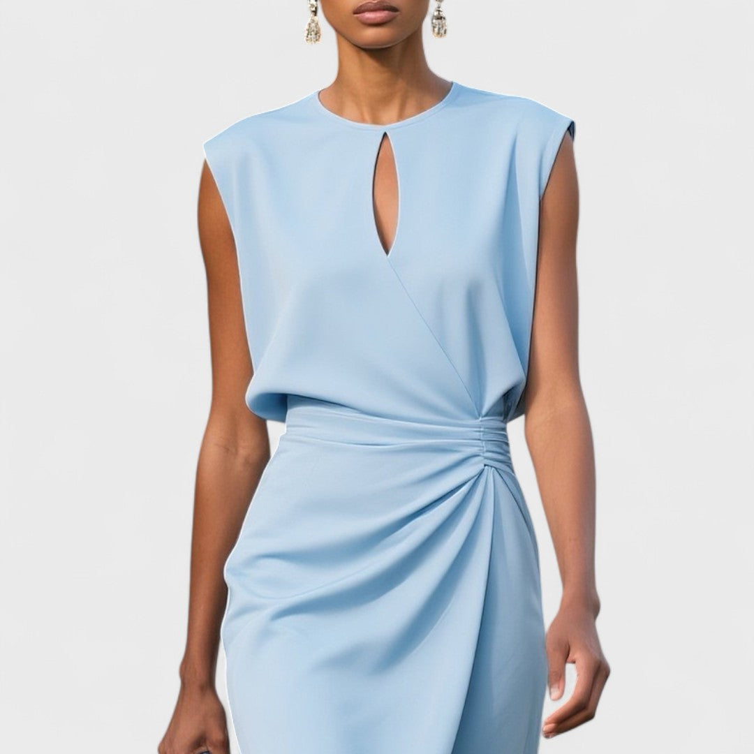 Elegantes Damen Hochzeitskleid für Hochzeitsgäste mit raffinierter Silhouette