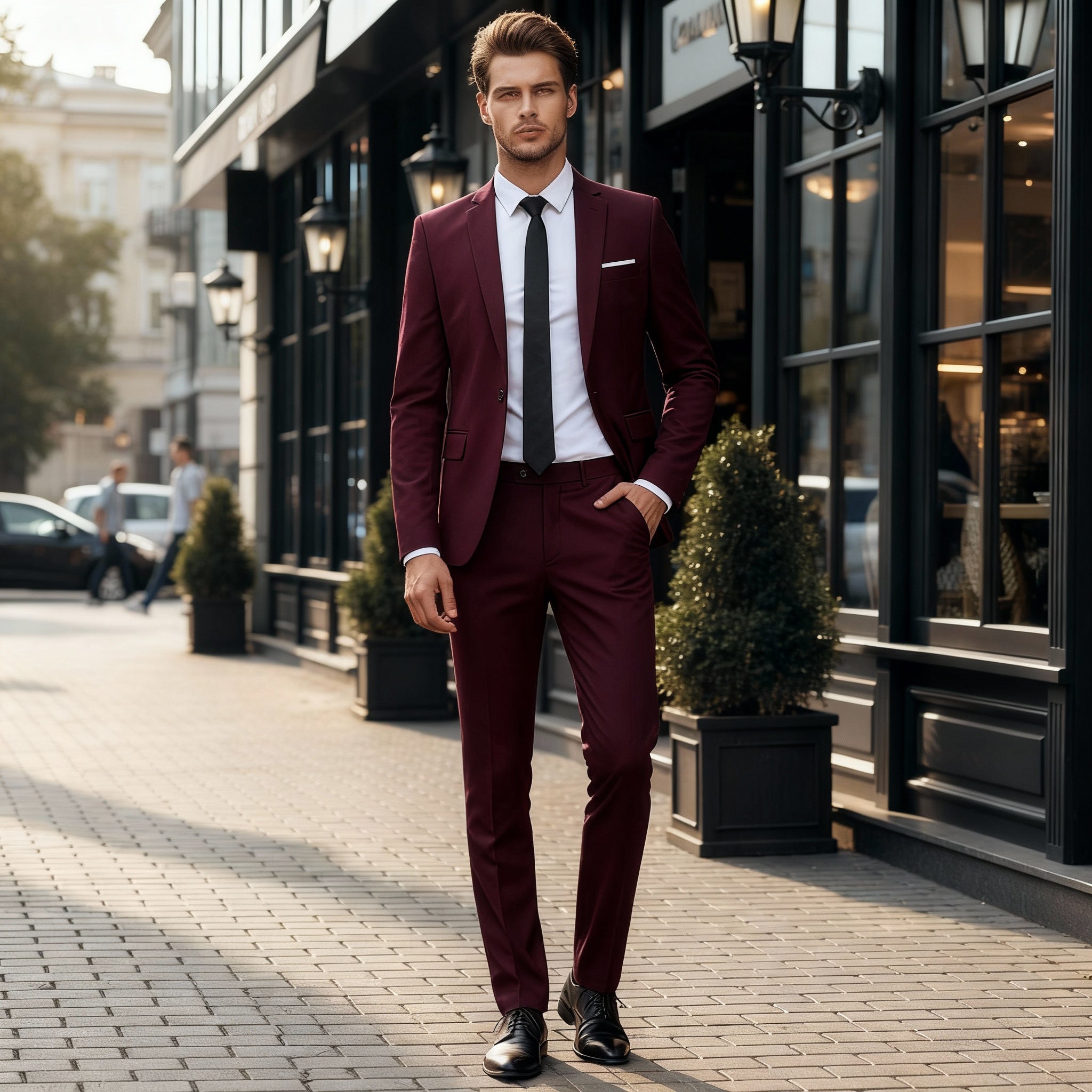 Elegantes Slim-Fit-Anzugset für Herren