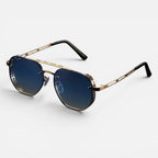 Sonnenbrille Metall Gestell Pilotenform Verlaufsgläser