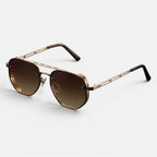 Sonnenbrille Metall Gestell Pilotenform Verlaufsgläser
