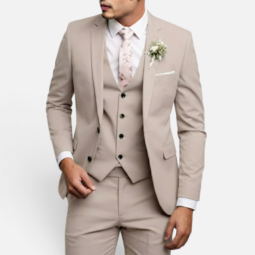 Elegant herrejakkesæt med vest