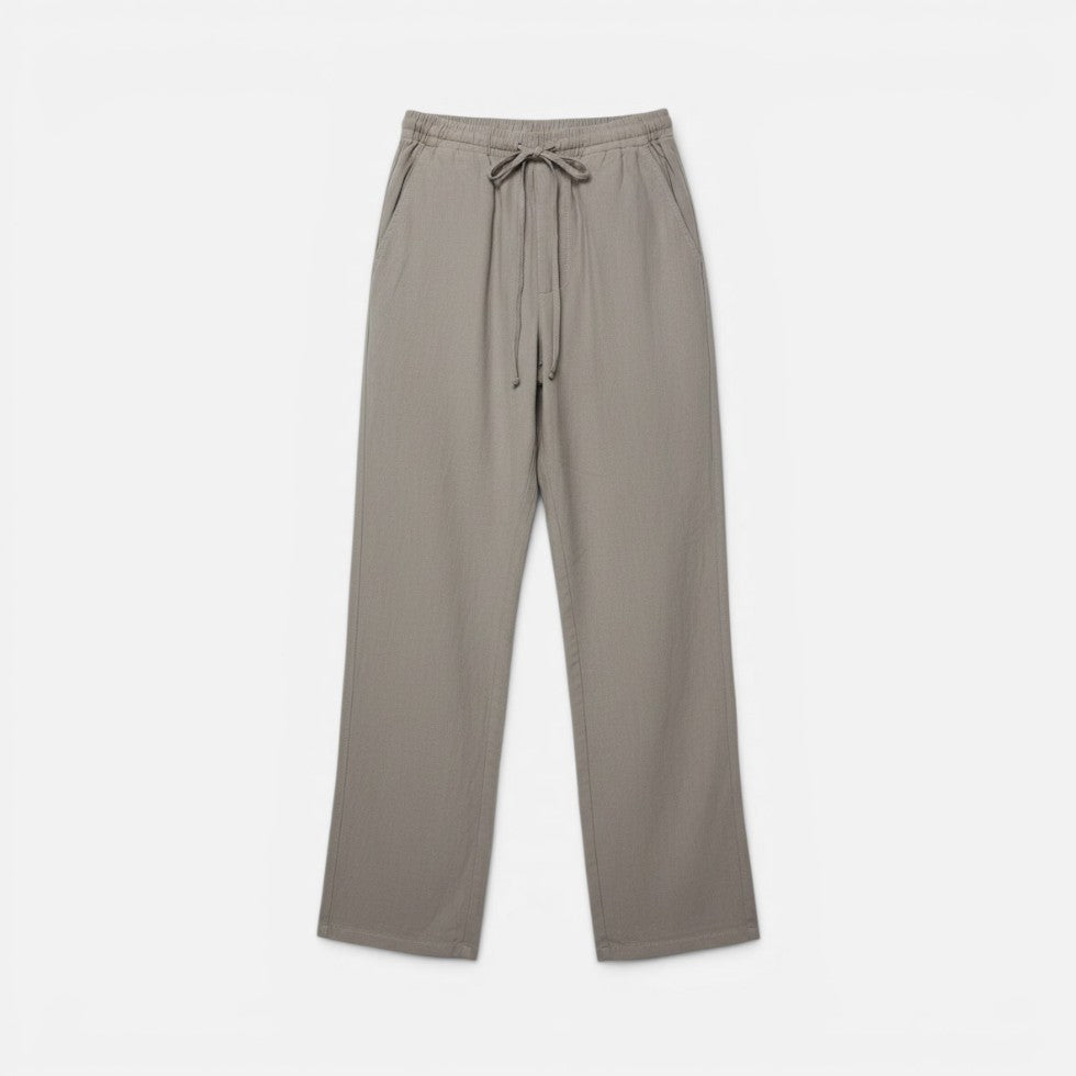 Herre Regular Fit Hør Bukser Old Money Stil Bukser