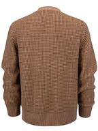 Herren-Cardigan mit V-Ausschnitt und Waffelstrick
