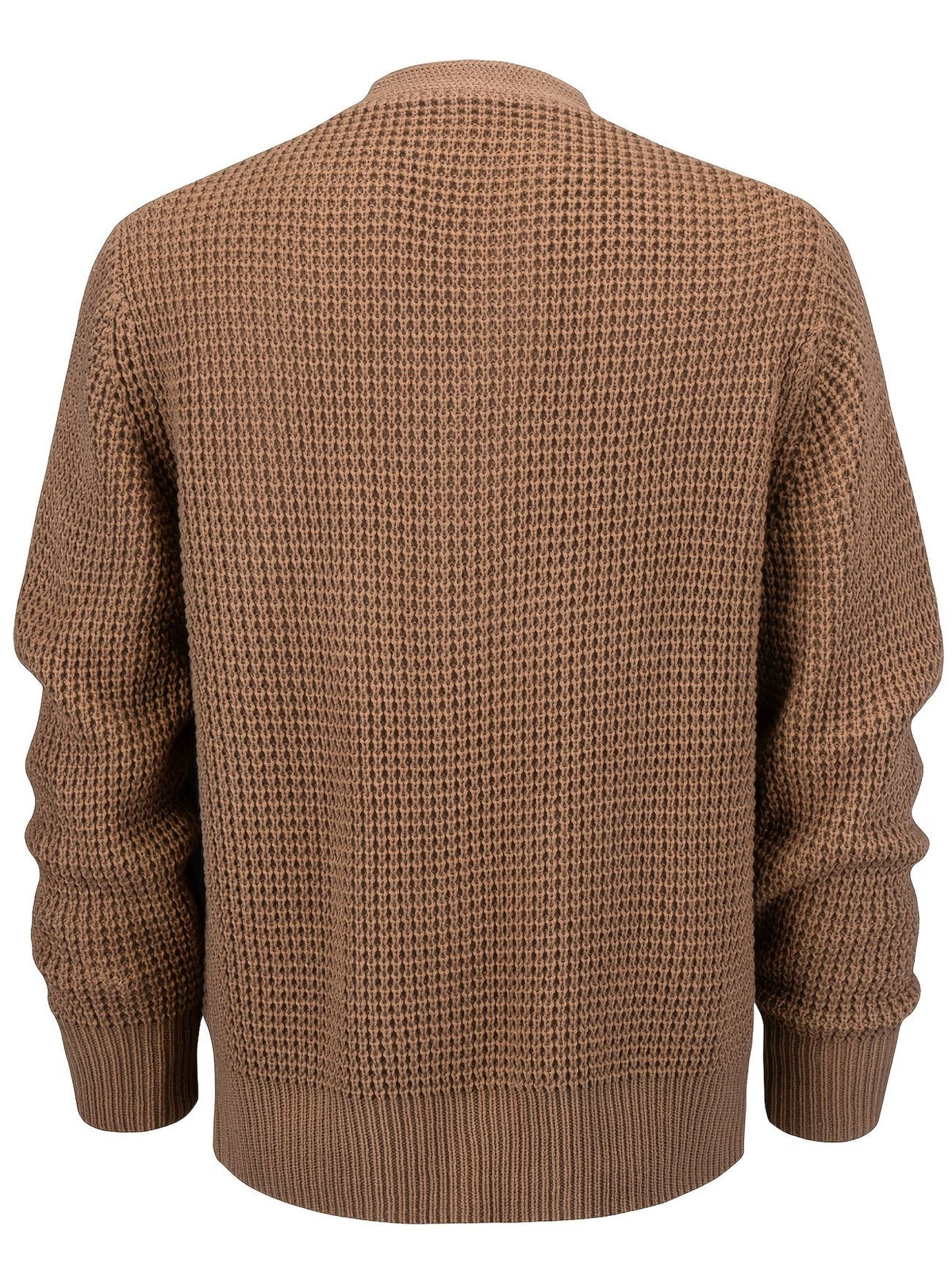 Herren-Cardigan mit V-Ausschnitt und Waffelstrick