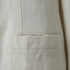 Herren-Zweiteiler aus Leinen mit Blazer mit Reverskragen und Hose mit Kordelzug