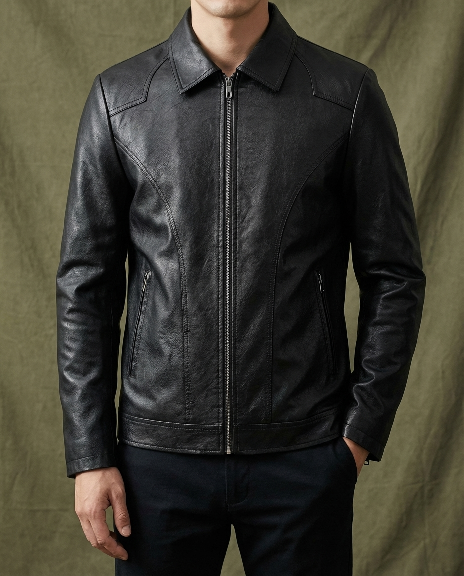 Herren Blouson mit klassischem Kragen und Reißverschluss