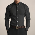 Herren Button-Down Hemd Slim Fit mit Brusttasche – Langarm Business & Freizeithemd
