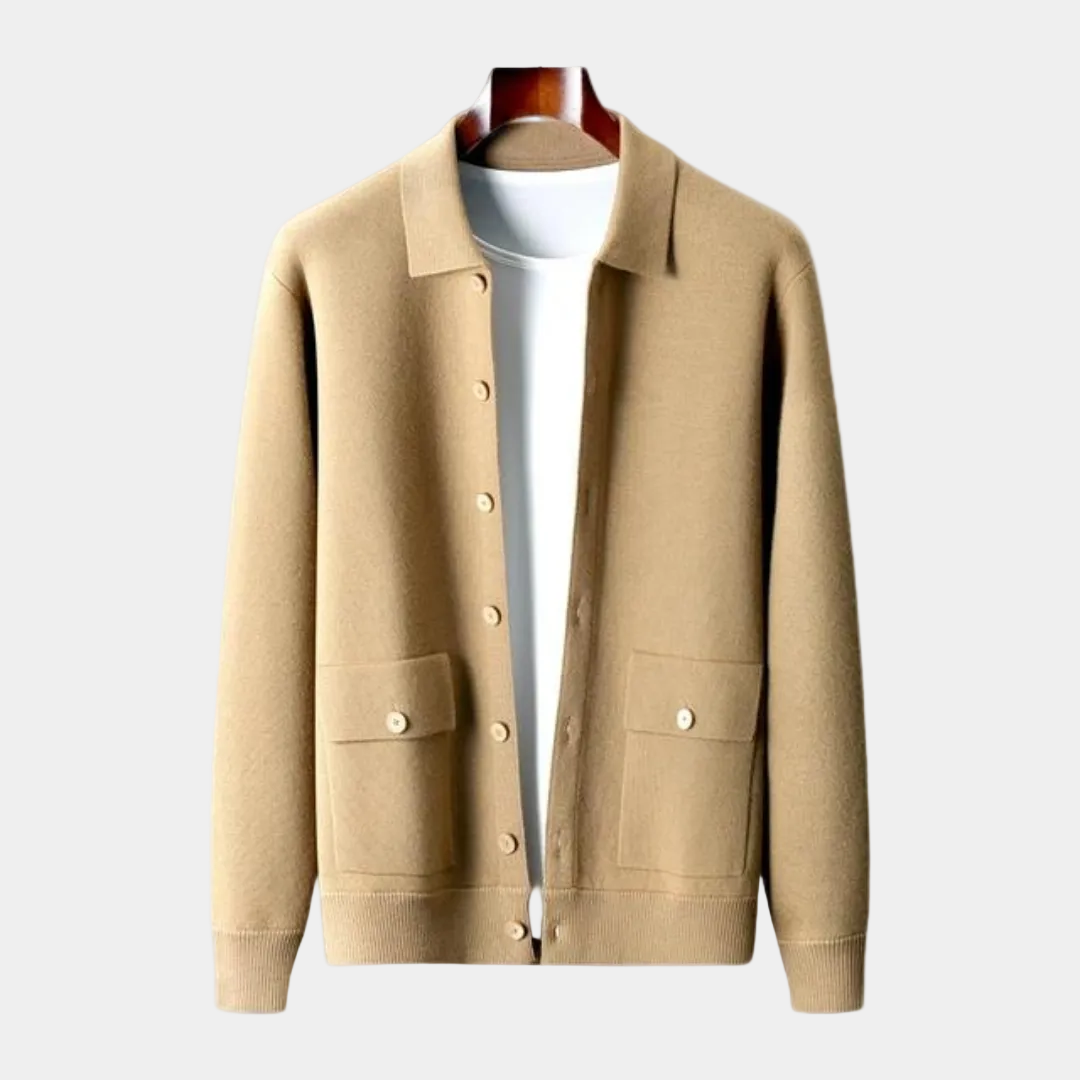 Herren Cardigan mit Knopfverschluss