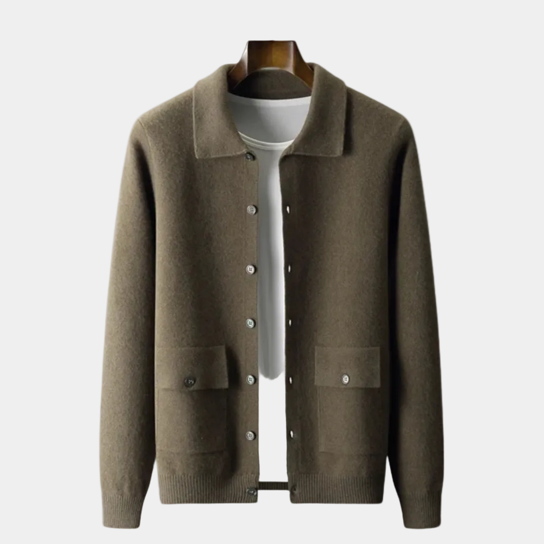 Herren Cardigan mit Knopfverschluss