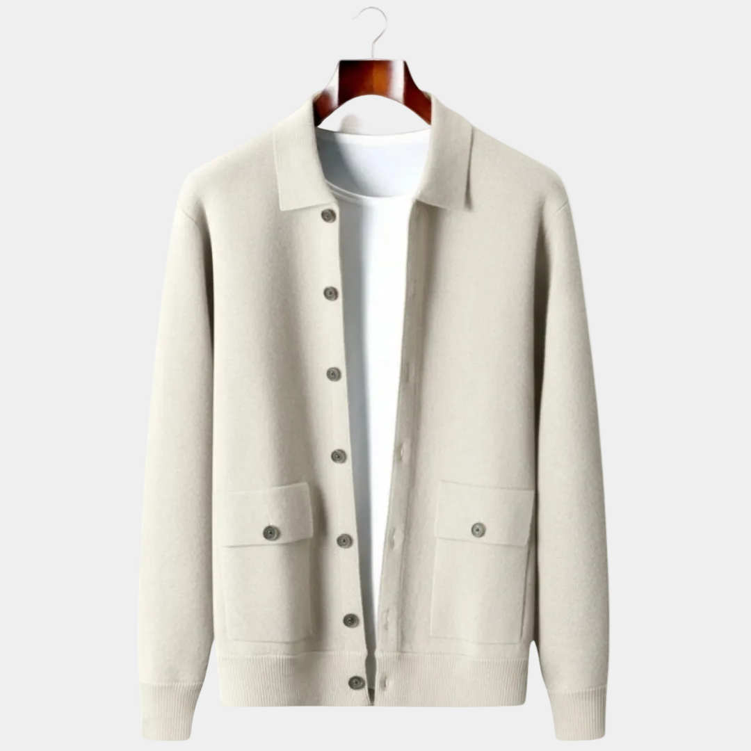 Herren Cardigan mit Knopfverschluss