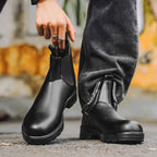 Herren Chelsea-Stiefel mit elastischen Seiteneinsätzen und Blockabsatz