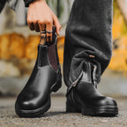 Herren Chelsea-Stiefel mit elastischen Seiteneinsätzen und Blockabsatz