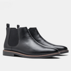 Herren Chelsea Boots mit elastischen Seiteneinsätzen und flacher Sohle