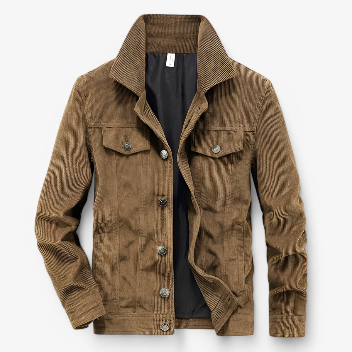 Herren Trucker Cordjacke Vintage – Übergangsjacke aus Cord mit Brusttaschen