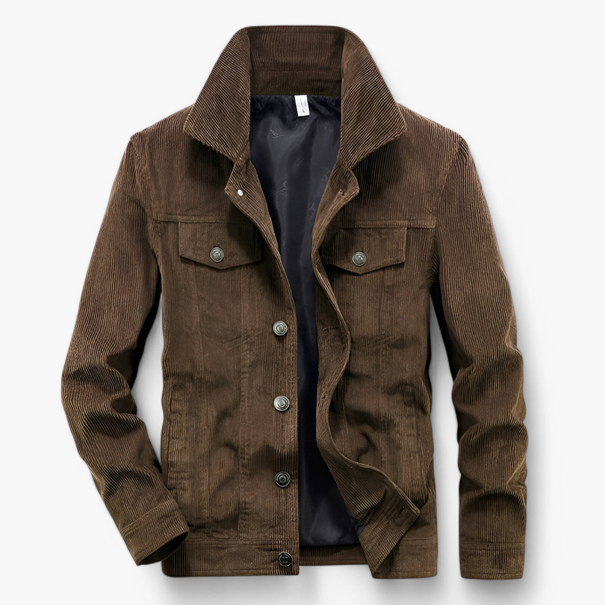 Herren Trucker Cordjacke Vintage – Übergangsjacke aus Cord mit Brusttaschen