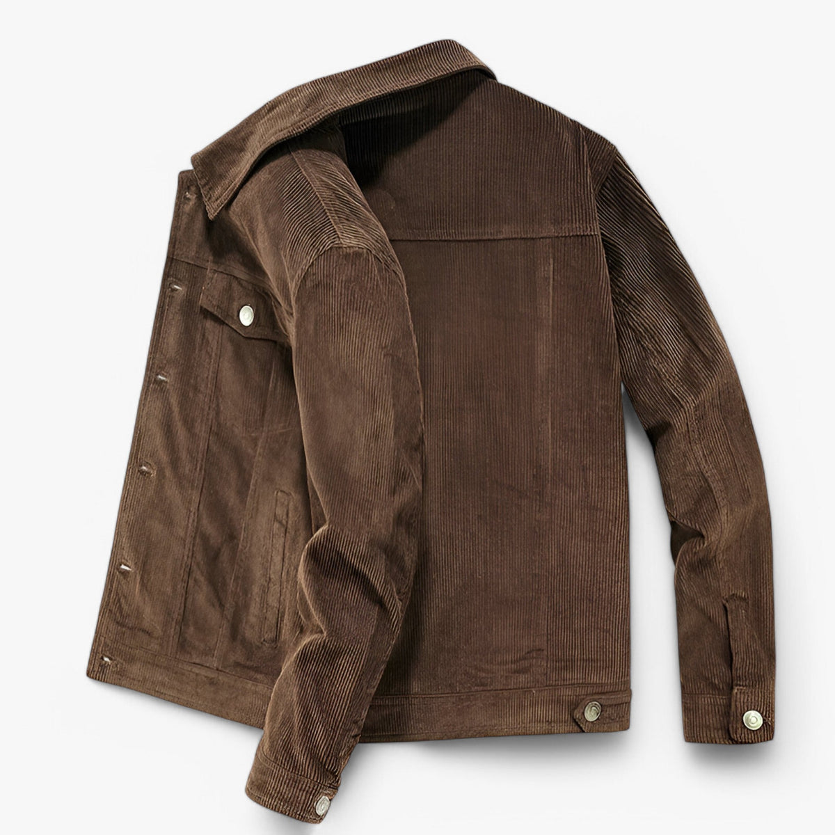 Herren Trucker Cordjacke Vintage – Übergangsjacke aus Cord mit Brusttaschen