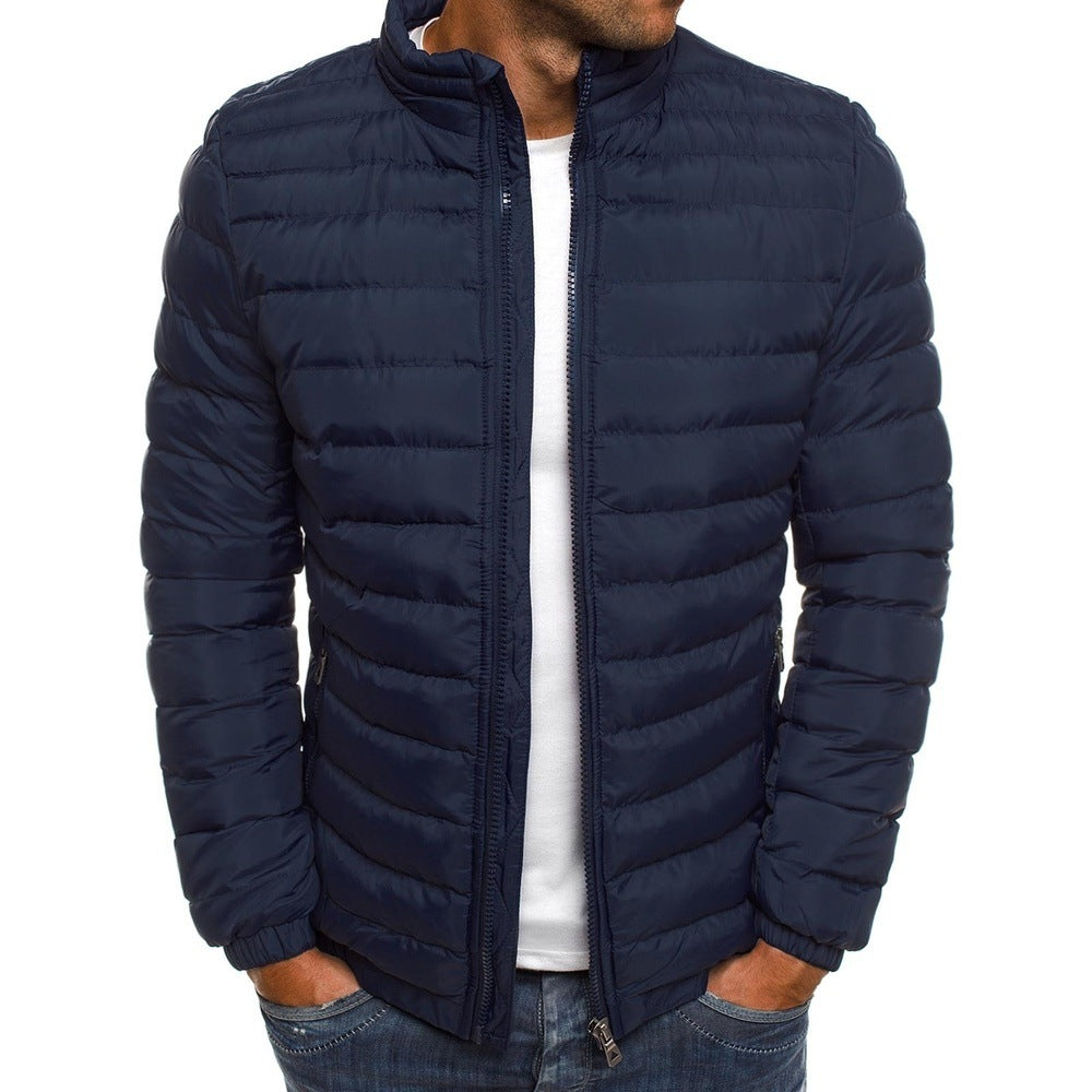 Herren Leichte Daunenjacke mit Stehkragen – Steppjacke für Herbst & Winter