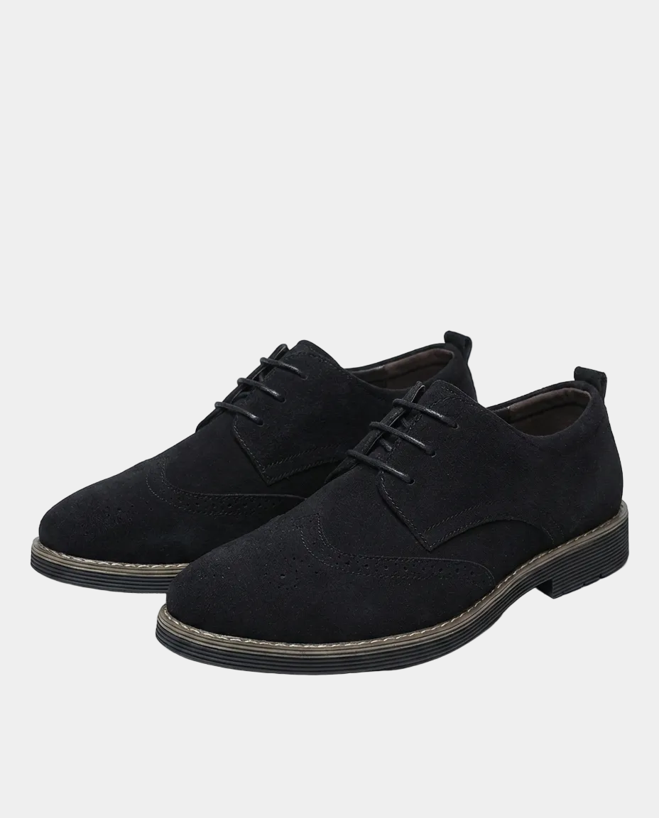 Herren Derby-Schuhe mit Perforation und Schnürverschluss