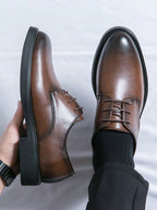 Herren Derby-Schuhe mit runder Spitze