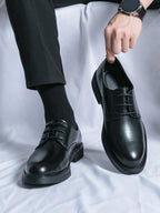 Herren Derby-Schuhe mit runder Spitze