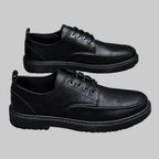 Herren Derby-Schuhe mit sichtbaren Ziernähten und Profilsohle