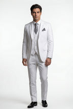 Herren Dreiteiliger Anzug mit Reverskragen – Slim Fit für Hochzeiten, Business & formelle Anlässe