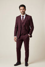 Herren Dreiteiliger Anzug mit Reverskragen – Slim Fit für Hochzeiten, Business & formelle Anlässe