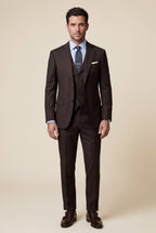 Herren Dreiteiliger Anzug mit Reverskragen – Slim Fit für Hochzeiten, Business & formelle Anlässe