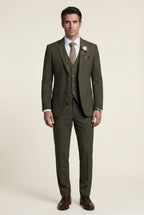 Herren Dreiteiliger Anzug mit Reverskragen – Slim Fit für Hochzeiten, Business & formelle Anlässe