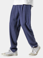 Herren Hose mit Kordelzug, elastischem Bund und weitem Schnitt
