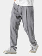 Herren Hose mit Kordelzug, elastischem Bund und weitem Schnitt