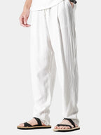 Herren Hose mit Kordelzug, elastischem Bund und weitem Schnitt
