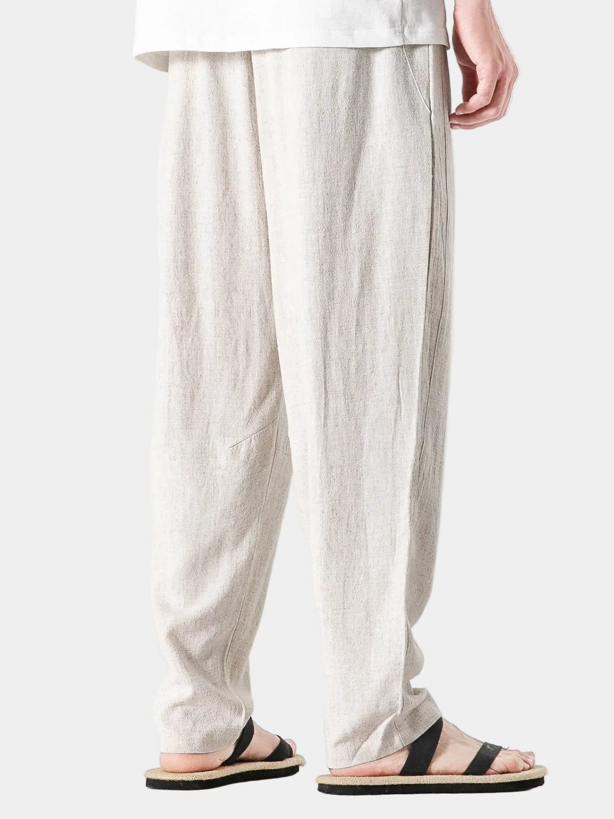 Herren Hose mit Kordelzug, elastischem Bund und weitem Schnitt