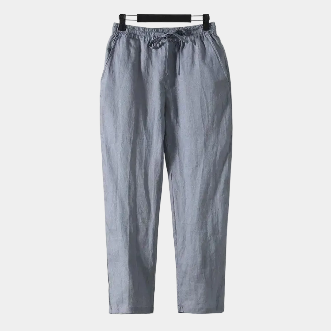 Herren Hose mit elastischem Bund, Kordelzug und Gesäßtaschen