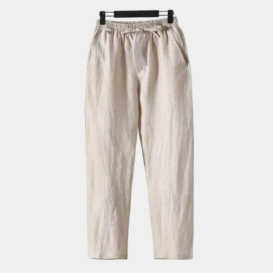Herren Hose mit elastischem Bund, Kordelzug und Gesäßtaschen