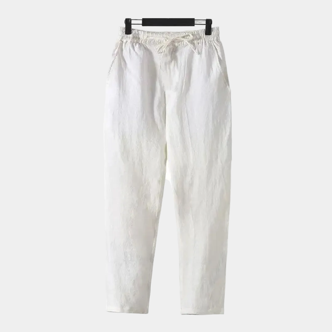Herren Hose mit elastischem Bund, Kordelzug und Gesäßtaschen