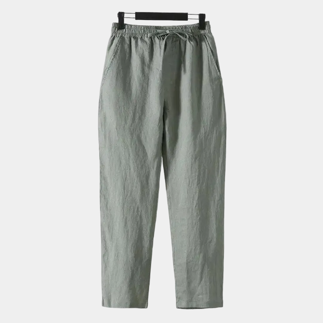 Herren Hose mit elastischem Bund, Kordelzug und Gesäßtaschen