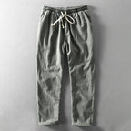 Herren Hose mit elastischem Bund, Kordelzug und geradem Bein