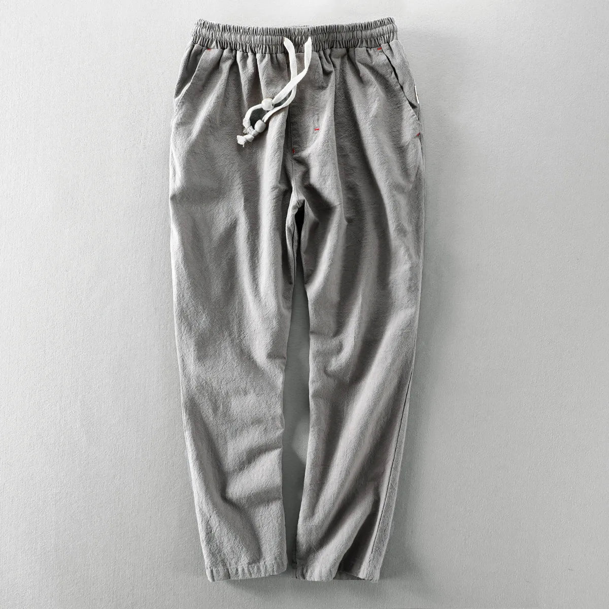 Herren Hose mit elastischem Bund, Kordelzug und geradem Bein