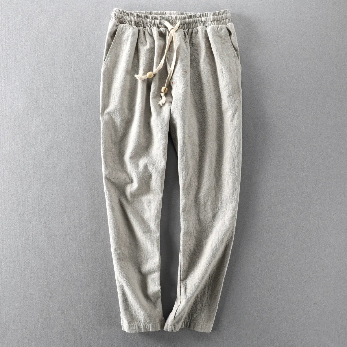 Herren Hose mit elastischem Bund, Kordelzug und geradem Bein