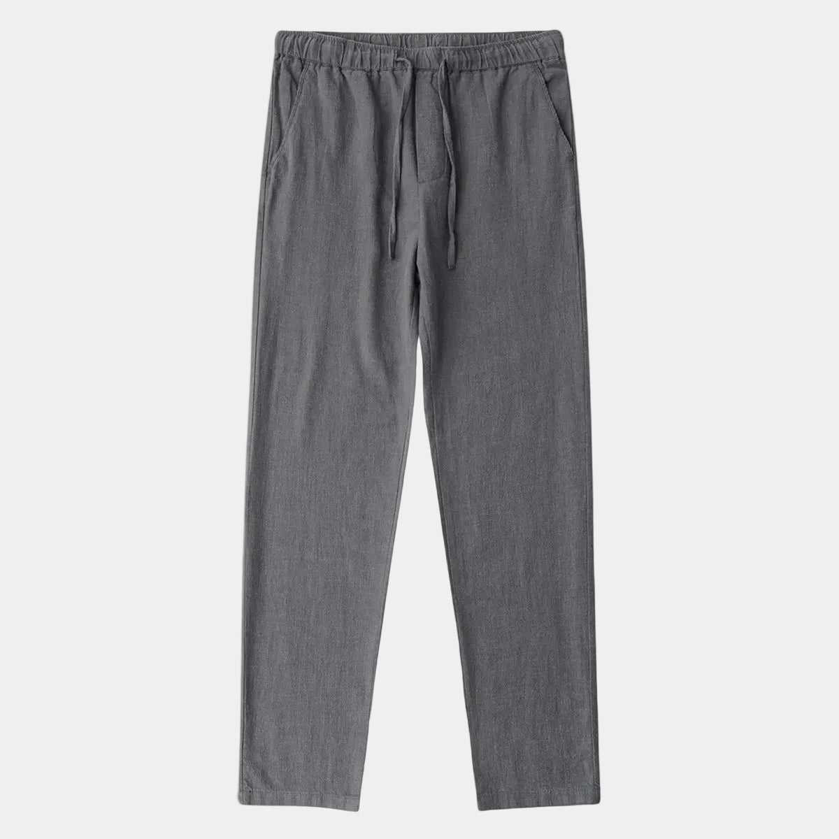Herren Hose mit elastischem Bund, Kordelzug und geradem Schnitt
