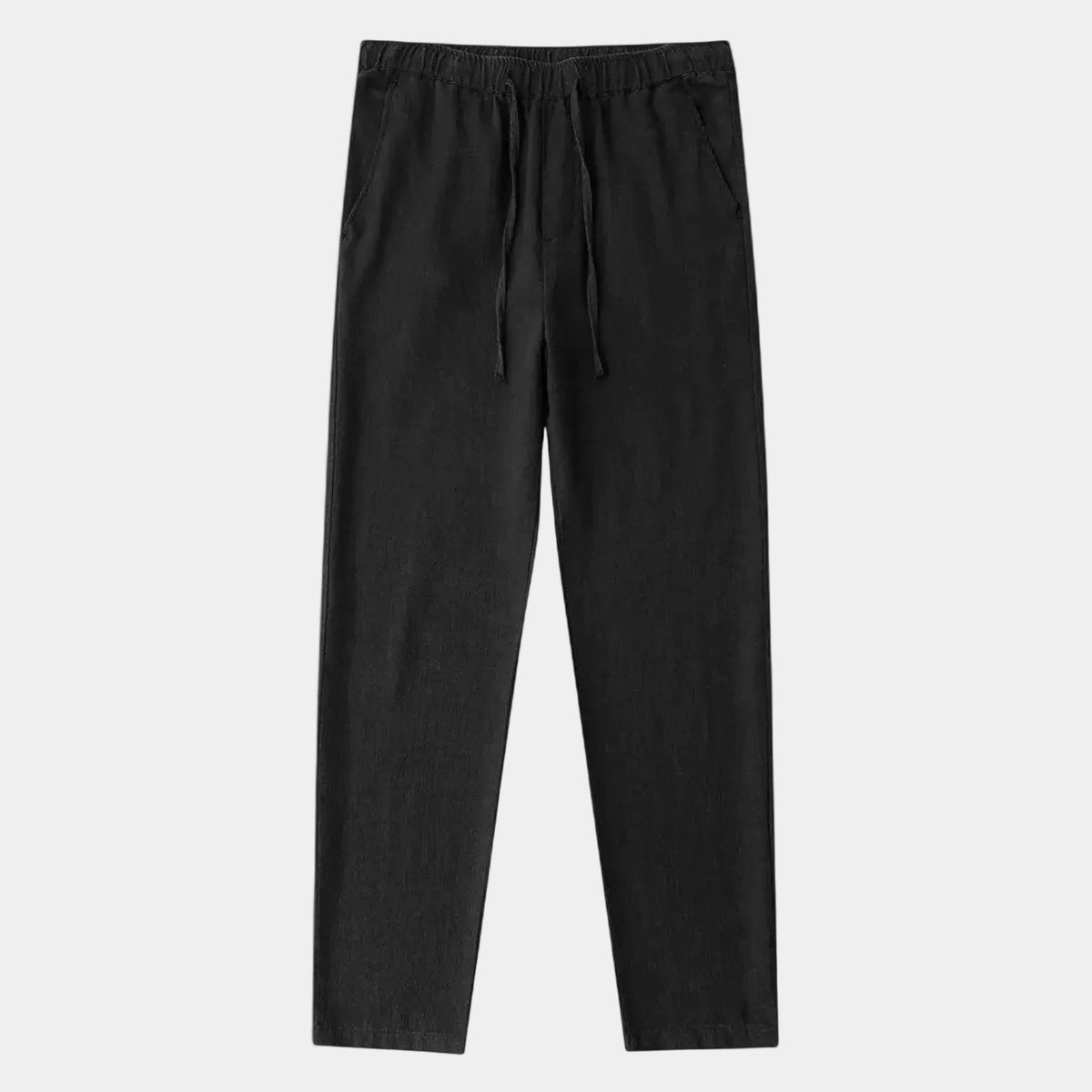 Herren Hose mit elastischem Bund, Kordelzug und geradem Schnitt