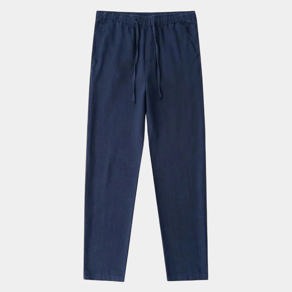 Herren Hose mit elastischem Bund, Kordelzug und geradem Schnitt