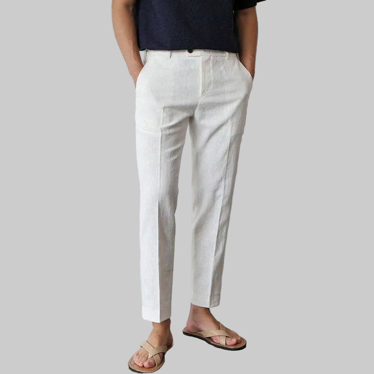 Herren Hose mit geradem Schnitt, Gürtelschlaufen und Seitentaschen
