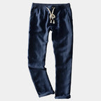Herren Hose mit geradem Schnitt, elastischem Bund und Eingrifftaschen